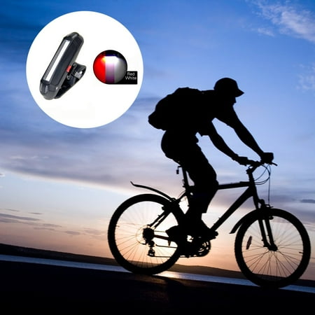 7Mode Bike Front Rear Light USB Rechargeable COB LED Bicycle Warning Tail Lamp